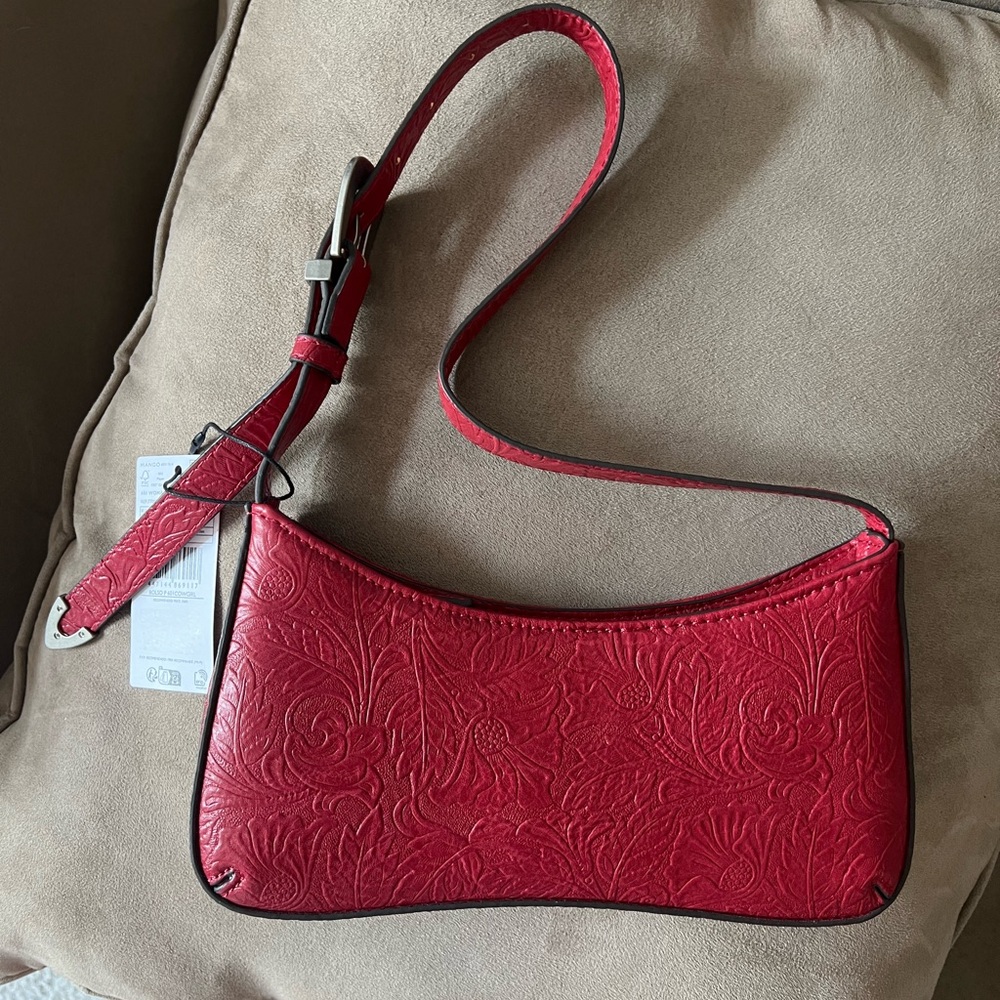 MANGO western style textured shoulder bag